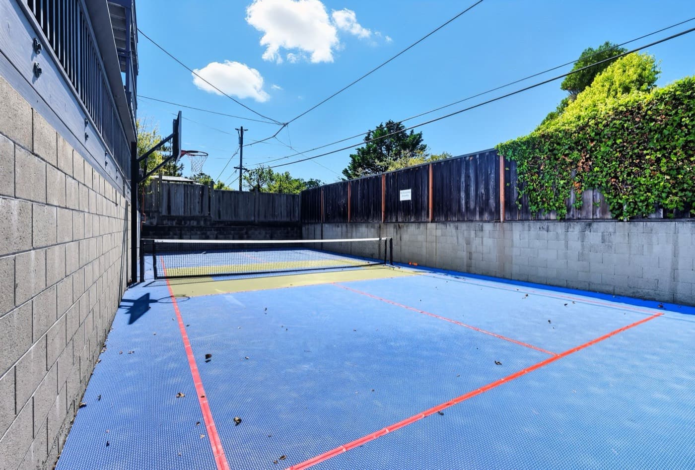 The private pickleball court