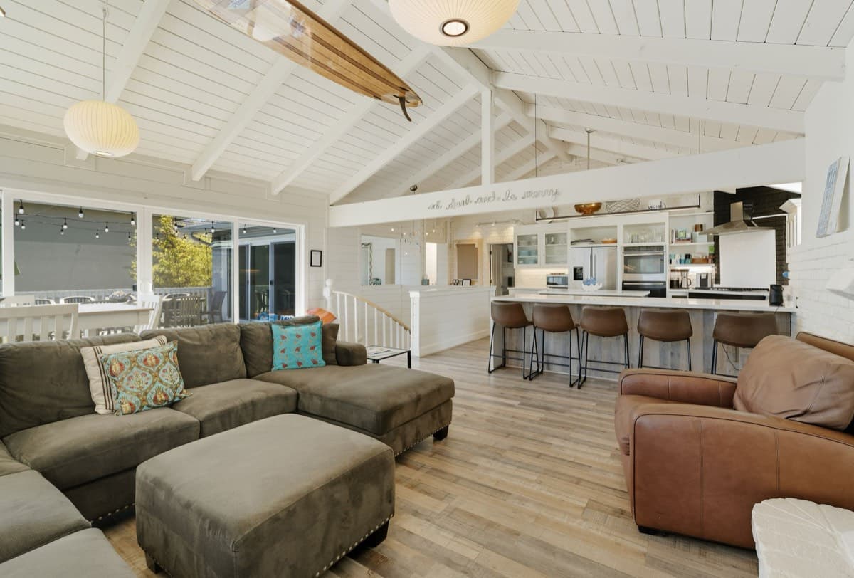 The main hangout off the kitchen