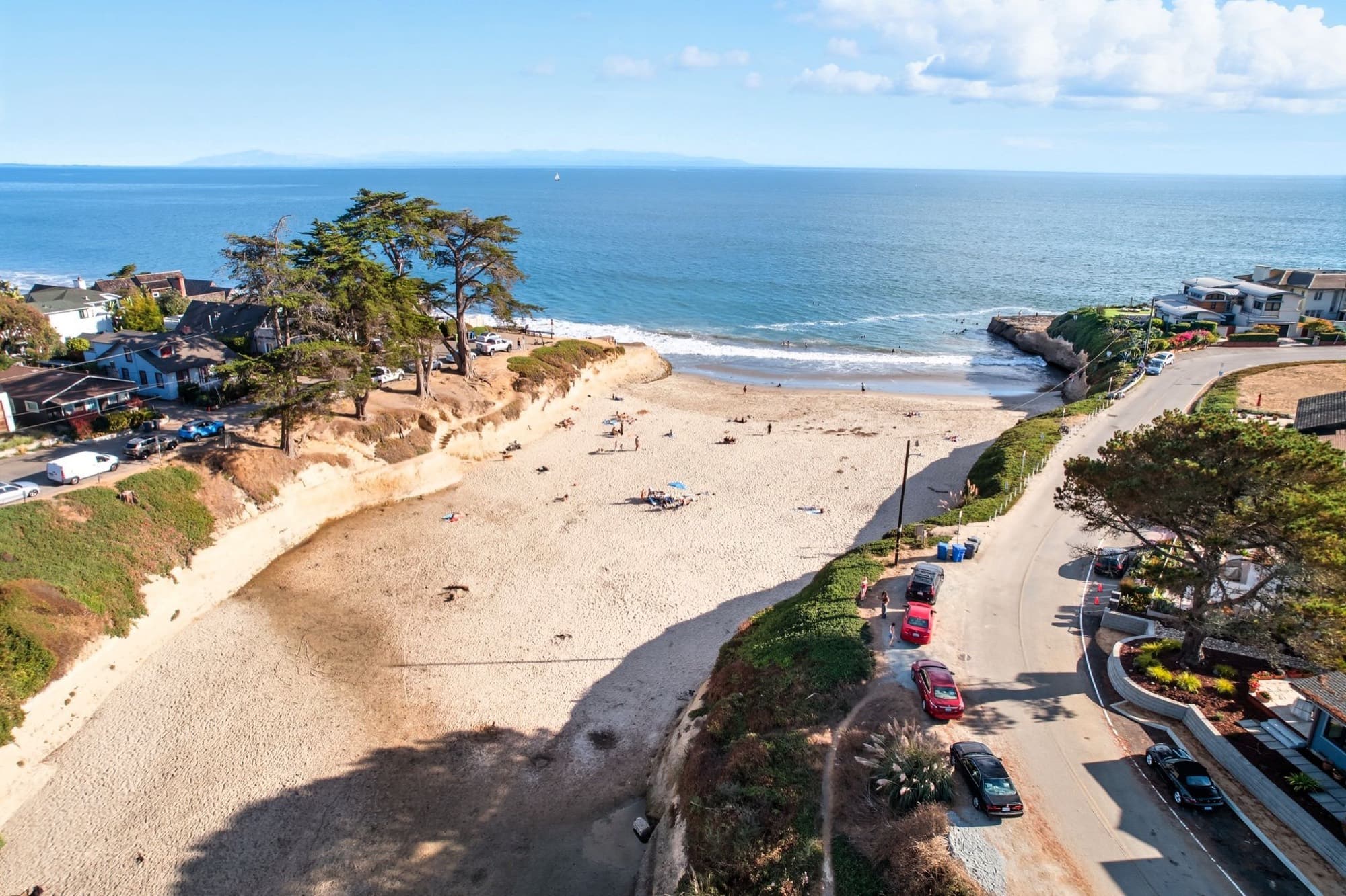 Sunny Cove beach from above, Santa Cruz